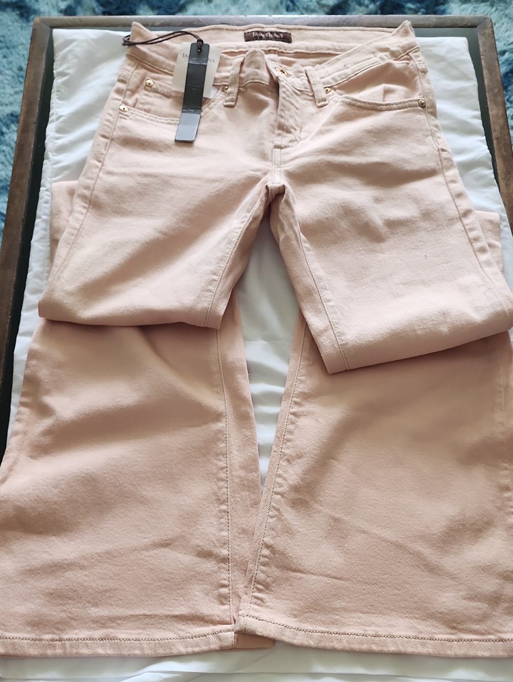 James Jeans Play Girl Ultra Flare Pink Blush Pants NWT 26